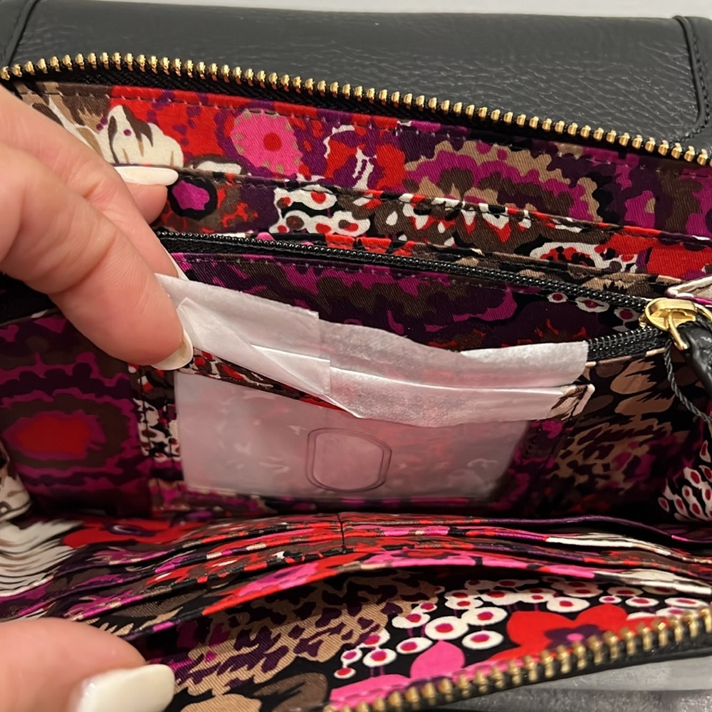 Vera Bradley Ultimate Crossbody, Black Genuine Leather - Picture 13 of 16